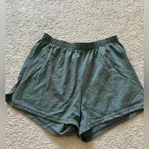 XL moss heather green Soffe shorts